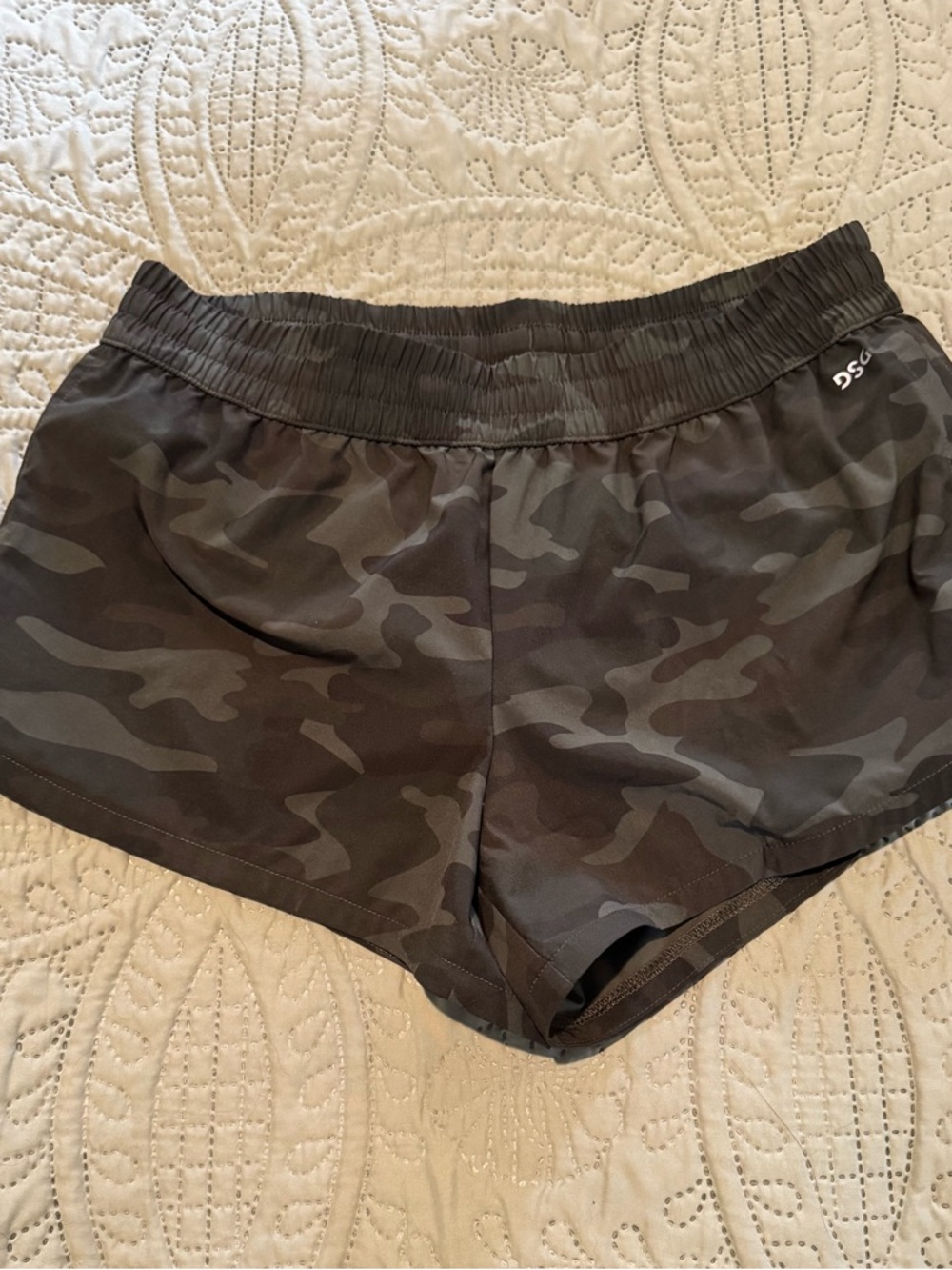 NWOT DSG Women's Black Camouflage Athletic Shorts